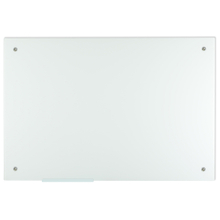 Lockways Glass Dry Erase Board – Ultra Whiteboard/White Board 36 x 24, Frameless, Clear Marker Tray, for Office, Home, School