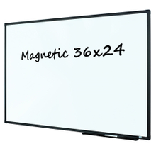 Lockways Magnetic Dry Erase Board - Whiteboard 36 x 24 / White Board 3 x 2, Ultra-Slim Black Aluminium Frame, 1 Aluminum Marker Tray, 1 Dry Erase Markers, 2 Magnets for School, Home, Office