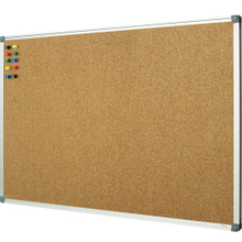 Lockways Corkboard Bulletin Board - Double Sided Cork Board 48 x 36 Notice Message Board 4 x 3 - Silver Aluminium Frame U12118762709 for Home, School & Office (Set Including 10 Push Pins)(36 X 48")